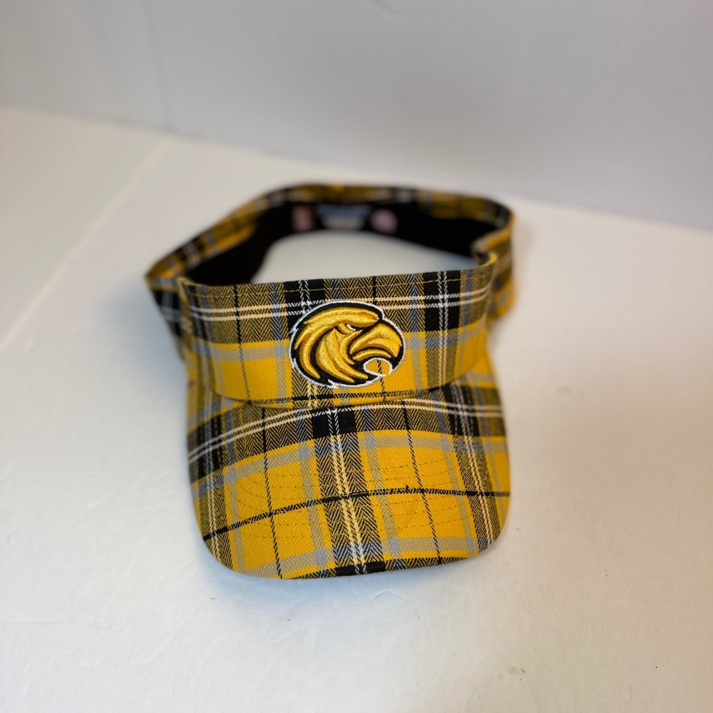 Top of the World Southern Miss Golden Eagles Plaid Visor Hat Yellow Black USM